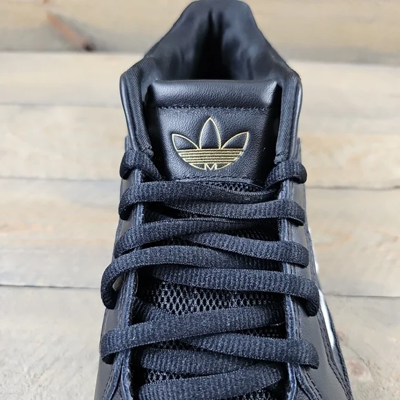 adidas Tyshawn Men's Casual Skate Leather Shoes Core Black White - Picture 10 of 12